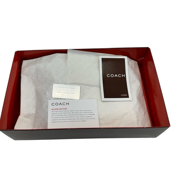 Coach Vintage Signature Suede & Shearling Wristlet Y2K Rare $148 NWT - Picture 9 of 11